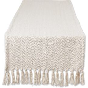 DII Woven Basic Tabletop Collection, Chevron Table Runner, 15x108, Stone Blue