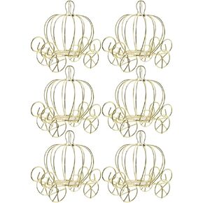 BESPORTBLE 6pcs Plated Pumpkin Carriage Candy Boxes Goodies Boxes Pumpkin Cart Candy Boxes for Wedding, Birthday
