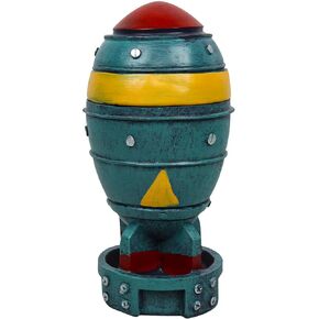 Nuclear Bomb Statue Fallout Decor Mini Nuke Storage Box Retro Nuclear Bomb Shape Skeleton Head Rocket Toy Creative 3D Vintage Model Bomb Halloween Desktop Decorations