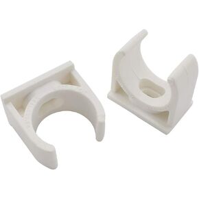 SDTC Tech 12-Pack U-Shaped PVC Water Pipe Clamps Fit for 20mm (0.812") OD, Compatible with 1/2" ID PVC Pipe
