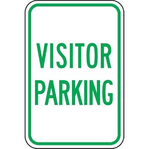 Accuform Signs FRP218RA Engineer-Grade Reflective Aluminum Parking Sign, Legend"Visitor Parking", 18" Length x 12" Width x 0.080" Thickness, Green on White