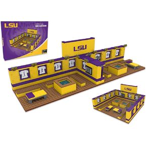 Pro-Lion LSU Tigers Big Locker Room Building Kits - 437 Pieces & Printed Decal Graphics | 3D Bricks Puzzle | Fighting Tigers Football Gifts for Boys, Men & Kids Aged 5+ | Games for Creative Fans