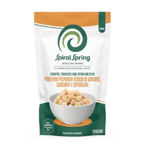 Spiral Spring Organic Spirulina + Chickpea and Turmeric 100% Natural, 200 Gr Bag with Chickpea Powder Mix, Turmeric and Maximum Spirulina.
