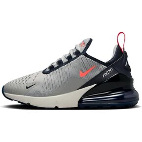 Nike Air Max 270 Big Kids' Shoes (943345-116, White/Dark Obsidian/Fuchsia Dream) Size 7