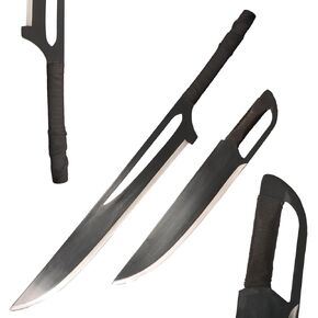 Metal Anime Sword Two Piece Set Kurosaki Ichigo's Zangetsu Dual Swords for Cosplay, Collection