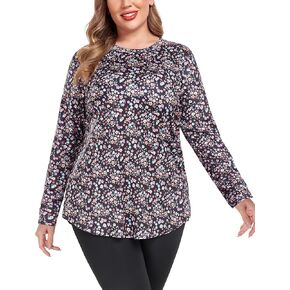 Women Long Sleeve Shirts, Sport Workout Shirt Crewneck, Lightweight Quick Dry Hiking Athletic Tops