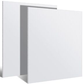 Sasylvia 2 Pcs White HDPE Sheet 1/2" Thick 12" x 12", HDPE Plastic Sheet Flexible High Density Polyethylene Board Solid Plastic Block for DIY Projects for Machining Home
