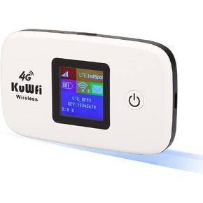 KuWFi 5g Router with sim Card Slot Unlocked,AX3600 WiFi-6 Modem with Sim Card Slot,NR NSA/SA 5G NR SA NSA AX3000 WiFi 6 CPE Router with Battery use for Outdoor and Indoor