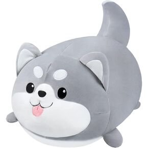 22'' Husky Stuffed Animal Plush Pillow, Huskies Anime Body Pillow, Kawaii Stuff Animal PlushToy, Big Plushie Stuffed Dog Anime Plush Throw Pillow Gifts for Boys Girls