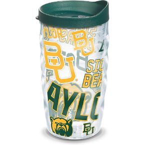 Tervis Made in USA Double Walled Baylor University Bears Insulated Tumbler Cup Keeps Drinks Cold & Hot, 10oz Wavy, All Over