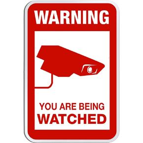 You Are Being Watched Video Surveillance Sign - 12 x 18 Reflective Metal Sign - 3M High Intensity Prismatic Reflective Sheeting - A Real Safety/Security Sign - 10 Years 3M Warranty.