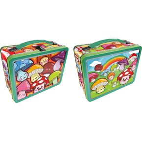 AQUARIUS Mushroom Fun Tin storage box, 8.6 x 6.8 x 3.9