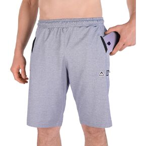 SCR Men's Tall Athletic Shorts 11" Inseam - Mens Lounge Shorts for Tall, Big and Tall Men - with Zipper Pockets