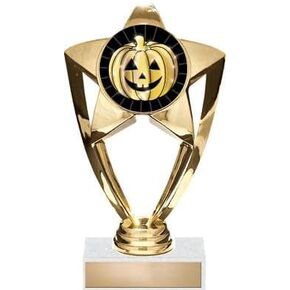 Engrave Now, 6.75" Pumpkin Shadow Gold Star Trophy Award