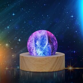 Natural Healing Spheres with LED Wooden Stand Night Light, 40mm Crystal Quartz Stones Handpicked Natural Tumbled Crystals Bulk for Healing, Reiki, Meditation, Witchcraft and Home Decor