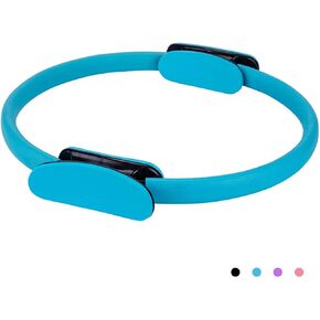 Pilates Ring, 15 inch Pilates Magic Fitness Circle Yoga Circle with Soft Dual Grip Handles, Home Workout Exercise Equipment for Weight Loss, Toning and Sculpting Thigh, Abs, Legs, Arms, Hip