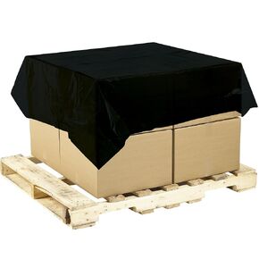 Poly Bag Guy 60" x 60", 1.5 Mil (250/Case) Black Pallet Top Plastic Poly Sheeting