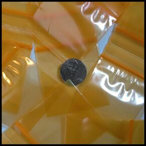 Small Plastic Recyclable Bags 100 2020 Color Mini Ziplock Baggie Colored Mix 2" X 2" (Orange)