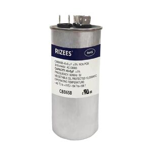 45+5 uF Motor Run Capacitor - 45/5 MFD Dual Run, ±5%, 370V/440V AC - CBB65 Circular Start Capacitor for AC Motors, Fans, and Condensers