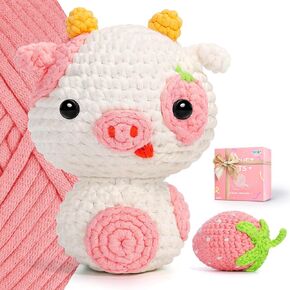مجموعة Mewaii Crochet للمبتدئين، مجموعة أدوات الكروشيه الحيوانية مع دروس فيديو خطوة بخطوة، مجموعة أدوات الحياكة للمبتدئين للأطفال البالغين مع 40%+ محتوى الغزل الذي تم تشغيله مسبقًا، ثلاث عبوات سلحفاة