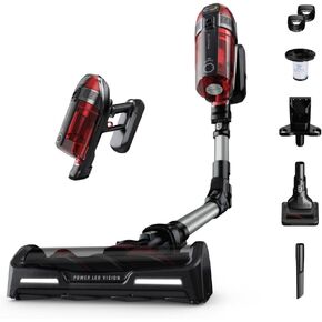 Rowenta, Cordless Vacuum Cleaner, X-Force Flex 12.60 Vacuum, 30.4 Oz XL Dust Container, Flex technology, Automatic Floor Detection, 45Min Run Time, 3Hr Charging Time, For Pet, 150 Air Watts, Red