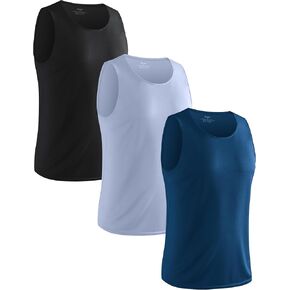 3 Pack Mens Mesh Tank Tops Dry Fit Gym Wicking Sleeveless Athletic Running Sport Breathable Cool Workout Shirts