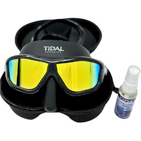 Tidal Freedive Mask - Low Volume mask Designed for Freediving, Spearfishing, and Snorkeling. Anti-Fog Freediving mask.