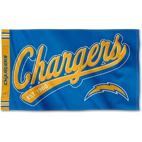 WinCraft Los Angeles Chargers Script Logo Premium Flag