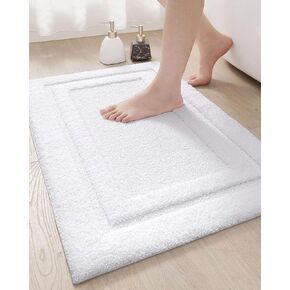 DEXI Bathroom Rugs Bath Mat, Absorbent Soft Bath Rug for Bathroom, Non Slip Washable Bathmat Shower Mats, Bathroom Mat Carpet for Tub, Bath Room Floor 24"x36" Navy