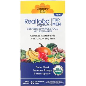 COUNTRY LIFE Organic Realfood Multivitamin for Men 60 Count, 60 CT