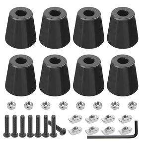 8Pcs Large Anti-Vibration Heavy Rubber Landing Mat Feet with T-Nut Screw Wrench for 4040 Series Aluminum Extrusion Profile 3D Printer Parts Electrical Furniture