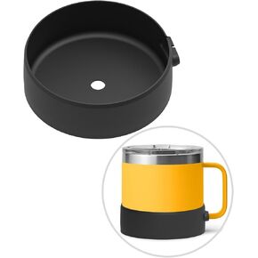 Silicone Boot for YETI Rambler 14 oz Mug Bottom Protector | Anti-Slip Sleeve for Yeti Coffee Mug 14oz Water Bottle Boot Pretective Cover (Black)
