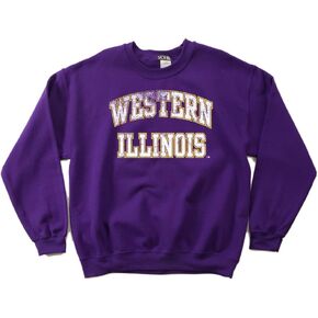 NCAA Western Illinois Leathernecks 50/50 Blended 8-Ounce Vintage Arch Crewneck Sweatshirt in Kuwait