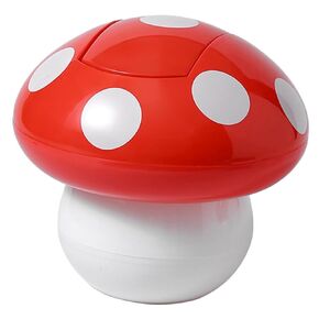 Mini Desktop Trash Can, Mushroom Shaped Small Plastic Garbage Bin, Tiny Wastebasket for Office, Table, Kitchen, Coffee Table, Car, Cute Mini Trash Bin for Paper, Pens, and Waste
