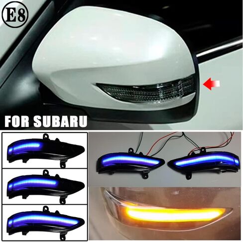 Hacreyatu Dynamic LED Side Mirror Sequential Turn Signal Light Indicator For Subaru Forester Outback Legacy Tribeca Impreza wrx sti sedan in Kuwait