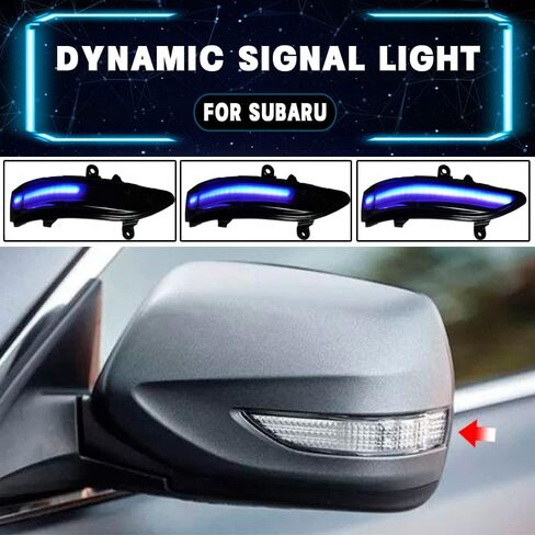 Hacreyatu Dynamic LED Side Mirror Sequential Turn Signal Light Indicator For Subaru Forester Outback Legacy Tribeca Impreza wrx sti sedan in Kuwait