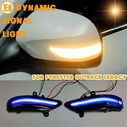 Hacreyatu Dynamic LED Side Mirror Sequential Turn Signal Light Indicator For Subaru Forester Outback Legacy Tribeca Impreza wrx sti sedan in Kuwait