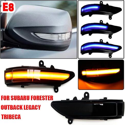 Hacreyatu Dynamic LED Side Mirror Sequential Turn Signal Light Indicator For Subaru Forester Outback Legacy Tribeca Impreza wrx sti sedan in Kuwait