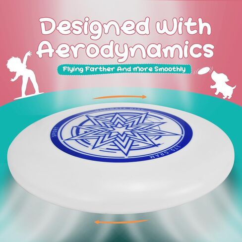 Ultimate Flying Disc 175g,Adult Sport Disc Set for Competitive and Pro Players,Includes 1 Glow in The Dark Ultimate Disc for Beach Pool Game, Camping and Backyard (6 Color Set) in Saudi Arabia