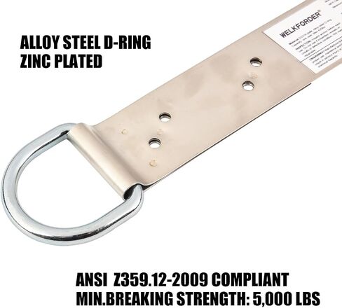 18-Inch Steel Permanent Roof Anchor Bracket with Dual D-Ring For Industrial/Construction ANSI Complaint in Saudi Arabia