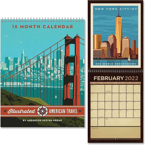 Americanflat 2024 Calendar - National Park Calendar 2024 Artwork Designed by David Owens - Large Wall Calendar with Monthly Format - Hanging Monthly Calendar Planner - 10x26 Inches When Open in Saudi Arabia