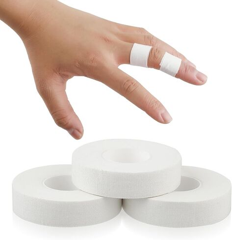 Finger Tape, 0.5 Inch x 10 Yard White Athletic Tape Extra Strong Adhesive, 3 Rolls Sport Tape, Medical Tape, Foot Tape for Rock Climbing, Grappling, Basketball, Lifters and BJJ Finger Tape in Saudi Arabia