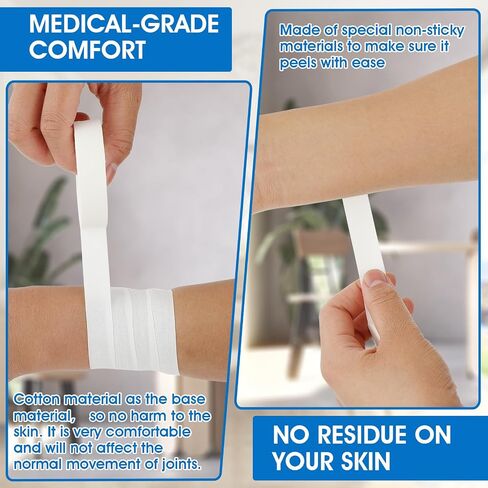 Finger Tape, 0.5 Inch x 10 Yard White Athletic Tape Extra Strong Adhesive, 3 Rolls Sport Tape, Medical Tape, Foot Tape for Rock Climbing, Grappling, Basketball, Lifters and BJJ Finger Tape in Saudi Arabia
