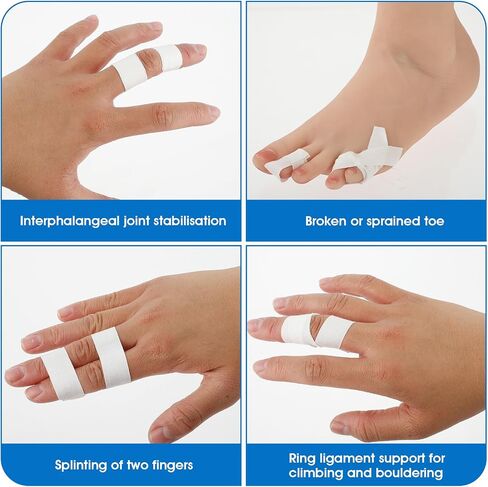 Finger Tape, 0.5 Inch x 10 Yard White Athletic Tape Extra Strong Adhesive, 3 Rolls Sport Tape, Medical Tape, Foot Tape for Rock Climbing, Grappling, Basketball, Lifters and BJJ Finger Tape in Saudi Arabia