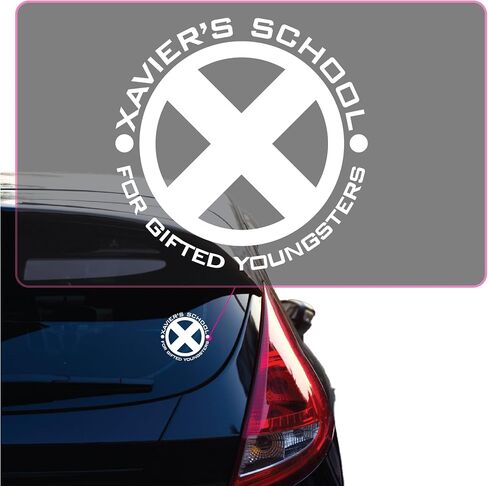 ملصق Yoonek Graphics Xavier's School مستوحى من X-Men (ارتفاع 10 بوصة، أبيض) in Kuwait