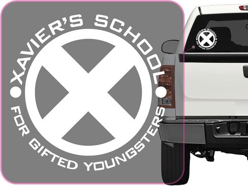 ملصق Yoonek Graphics Xavier's School مستوحى من X-Men (ارتفاع 10 بوصة، أبيض) in Kuwait