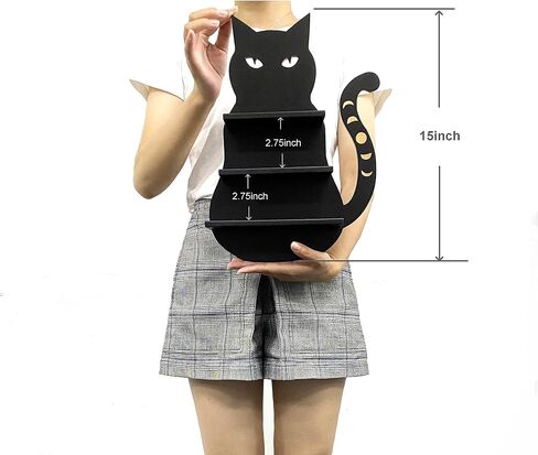 FF&YY Cute Black Cat Wall Shelf,Crystal Moon Shelf Decorative for Living Room,Dinning Room,Bed Room,Bath Room,Kids Room(Patent No.VA0002292241) in Saudi Arabia