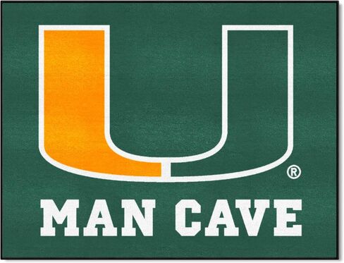 سجادة FANMATS 14665 Miami Hurricanes Man Cave All-Star - 34 بوصة × 42.5 بوصة. in Saudi Arabia