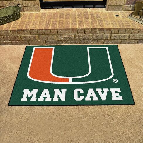 سجادة FANMATS 14665 Miami Hurricanes Man Cave All-Star - 34 بوصة × 42.5 بوصة. in Saudi Arabia