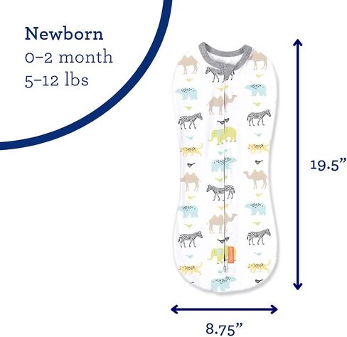 SwaddleMe من Ingenuity Pod، 0-2 أشهر، عبوة واحدة - قصاصات الزهور in Saudi Arabia